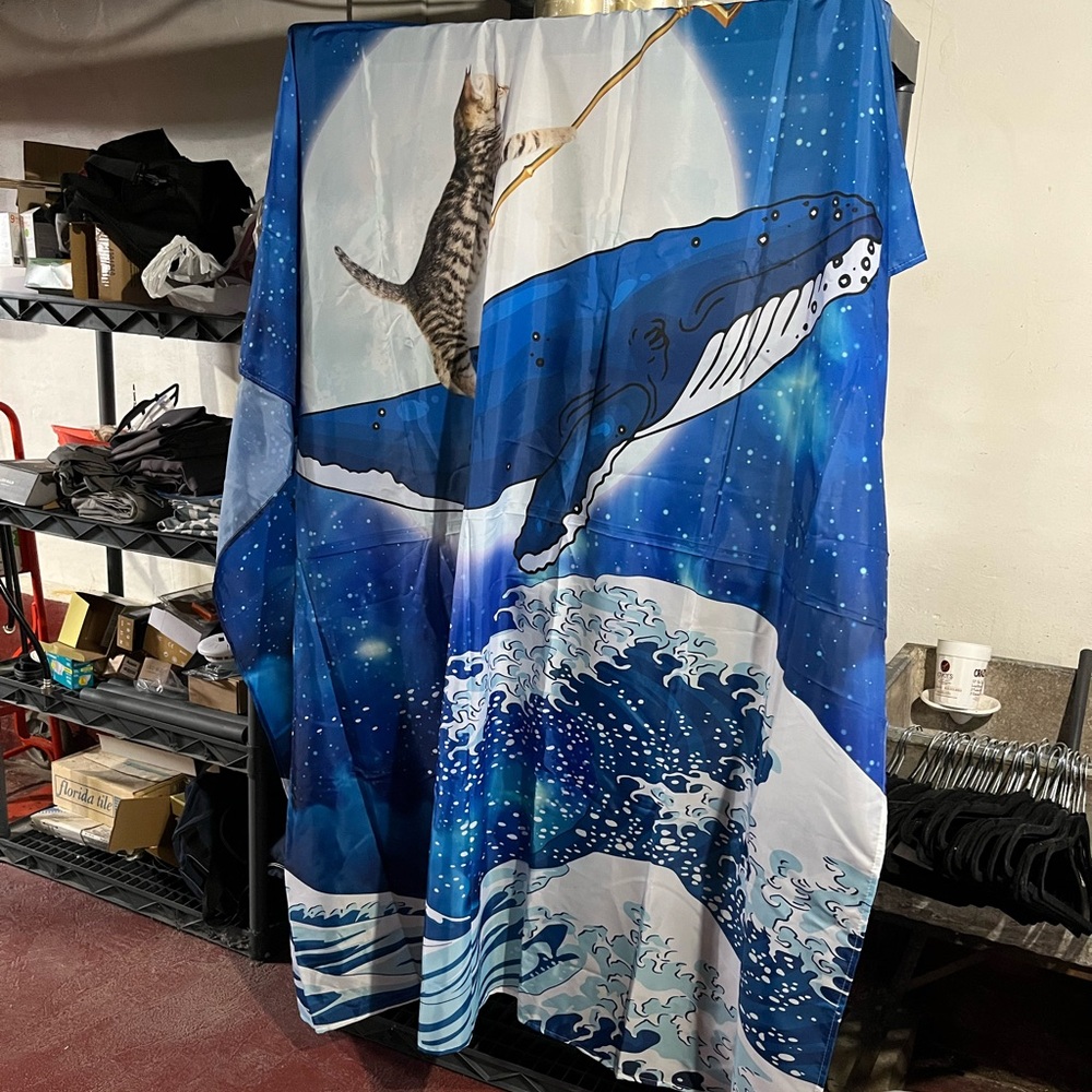 2 Fabric Shower Curtains